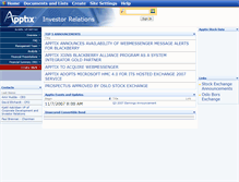 Tablet Screenshot of investor.sharepoint.apptix.net